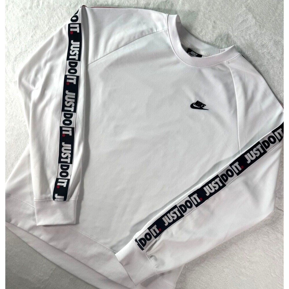Nike Sportswear Swoosh Just Do It Script Size L‎ Crewneck Sweatshirt CJ4793-100
